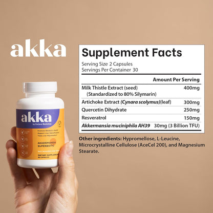 AKKA - Akkermansia Probiotic Liver Cleanse Detox & Repair - Liver Health Supplement for Energy, Digestion & Metabolism with Akkermansia Muciniphila (AKKA Superbiotics)