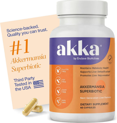 AKKA - Akkermansia Probiotic Liver Cleanse Detox & Repair - Liver Health Supplement for Energy, Digestion & Metabolism with Akkermansia Muciniphila (AKKA Superbiotics)